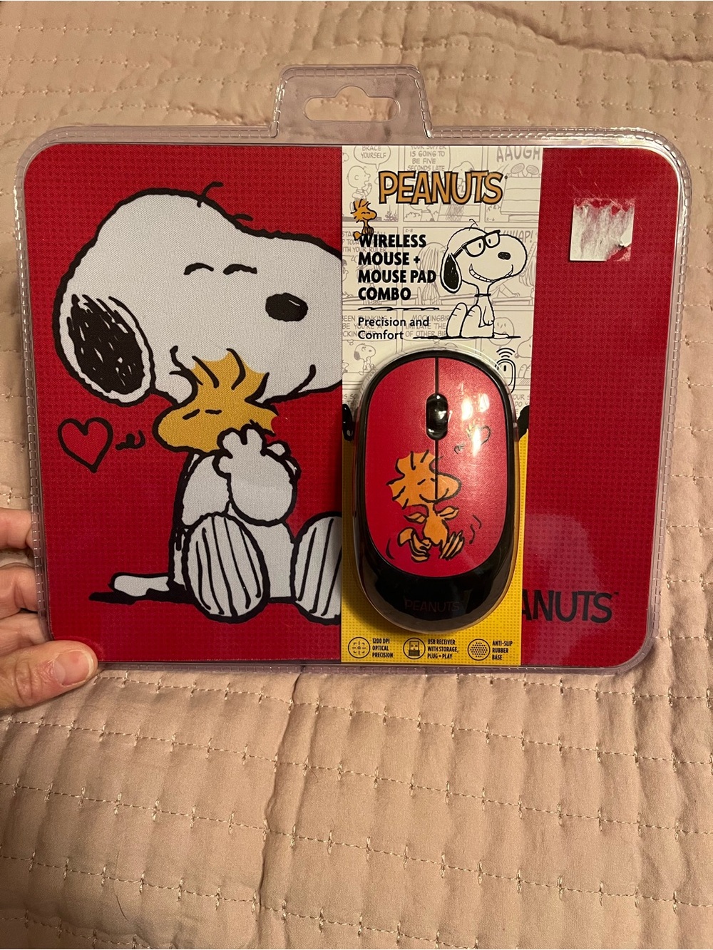 Peanuts Snoopy mouse pad and mouse combo